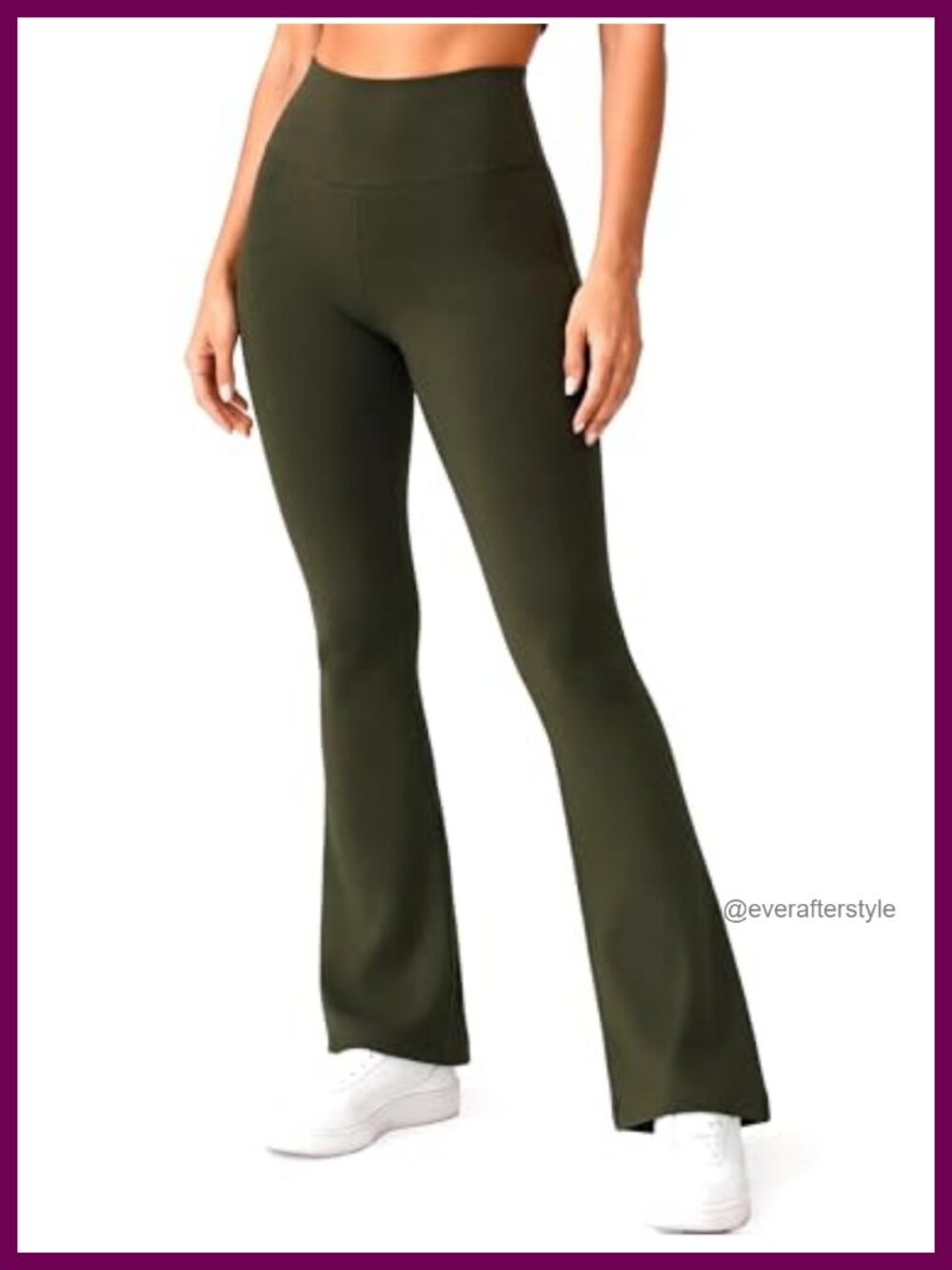 High Waist Flared Yoga Pants Tummy Control Women's Active Leggings